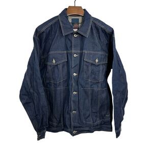 GODBODY Blue Denim Button Up Men's Jean Jacket No‎ Size Tag See Measurements